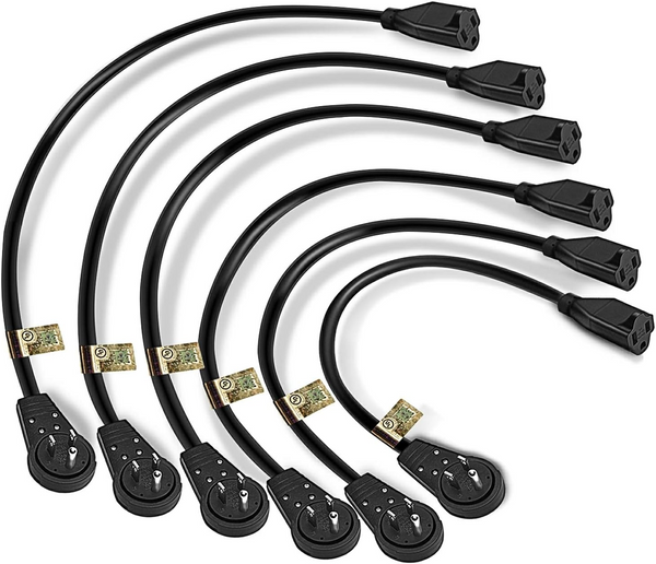 Nekteck 360º Rotating Flat Plug Extension Cord
