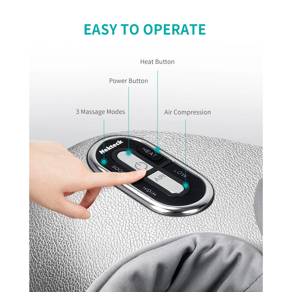Nekteck Shiatsu Foot Massager Machine-Sliver