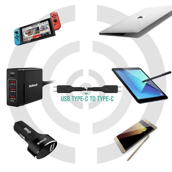 Nekteck USB-IF Certified USB C Cable 2 Pack