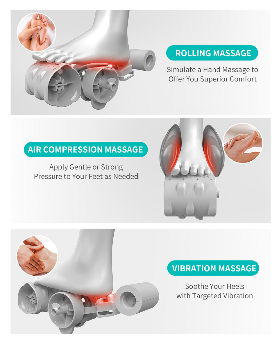  Nekteck Shiatsu Neck and Back Massager with Heat Smart Foot and  Calf Massager APP Control : Health & Household