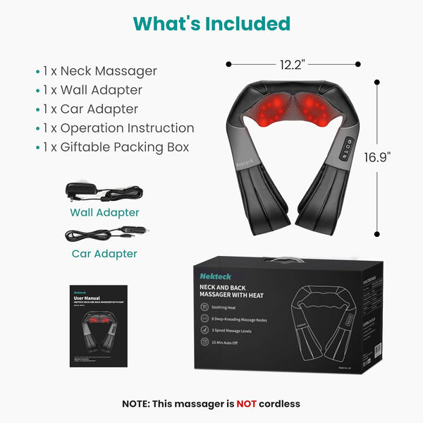 Nekteck Shiatsu Neck and Back Massager