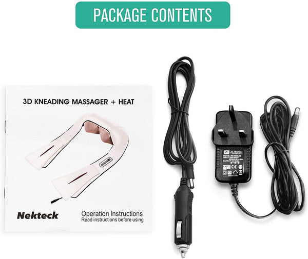 Nekteck Neck and Back Massager for Pain Relief Deep Tissue, Shiatsu Shoulder Massage Tool