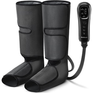 Nekteck Leg Compression Massager for Circulation and Pain Relief, Foot and Calf Massage Machine 2 Modes 3 Intensities with Controller, Adjustable Leg Air Compression Boots for Muscles Relax Gift