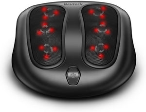 Nekteck Foot Massager Kneading Shiatsu Therapy Massage with Built in Heat Function and Power Cord - Black