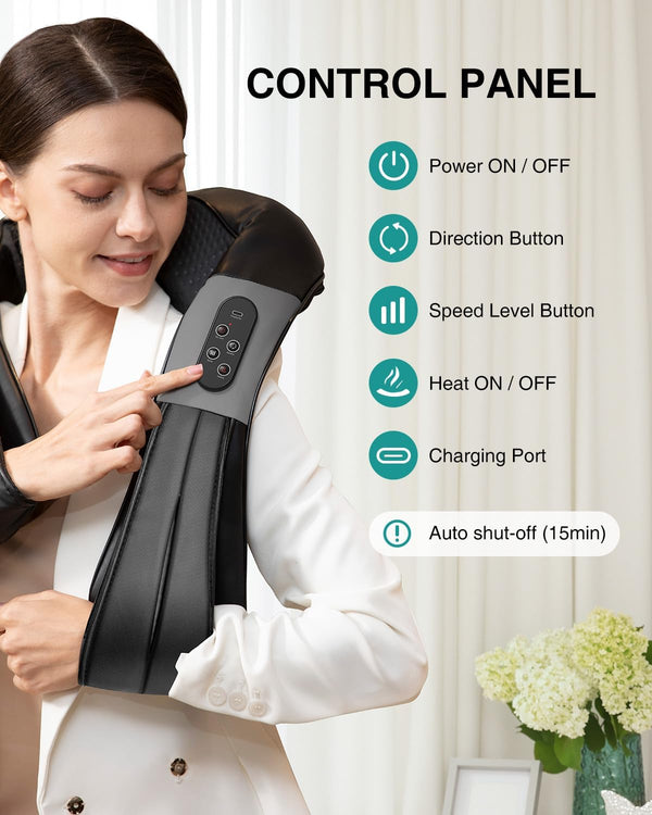 Nekteck Shiatsu Neck and Back Massager(Cordless)