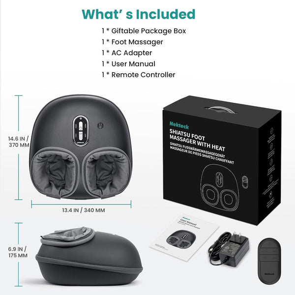 Nekteck Shiatsu Foot Massager Machine-With Remote Control