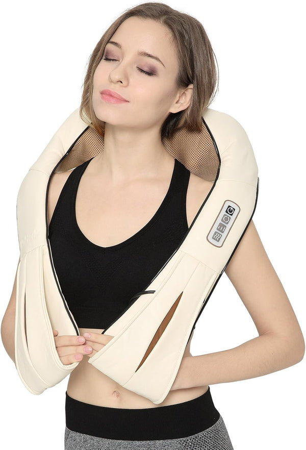 Nekteck Neck and Back Massager for Pain Relief Deep Tissue, Shiatsu Shoulder Massage Tool