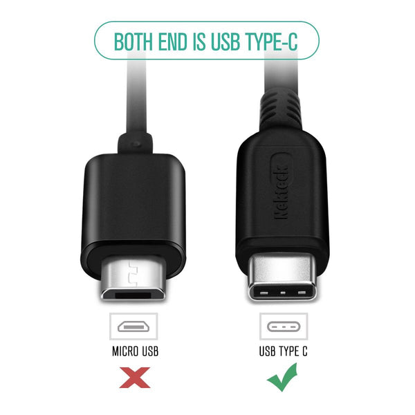 Nekteck USB-IF Certified USB C Cable 2 Pack