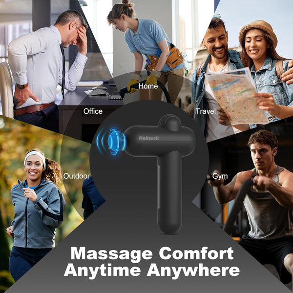 Nekteck Massage Gun Deep Tissue with 5-Head for Pain Relief