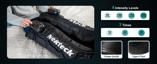 Air Compression Full Leg Boot 4 Intensity Levels And 3 Times Set