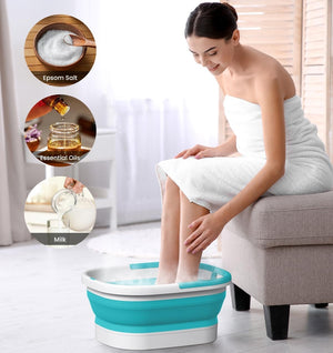 Nekteck Collapsible Foot Soaking Tub with 138 Massage Nodes & Pumice Stone
