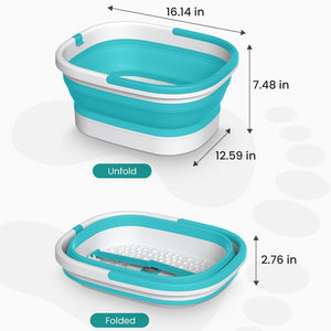 Nekteck Collapsible Foot Soaking Tub with 138 Massage Nodes & Pumice Stone