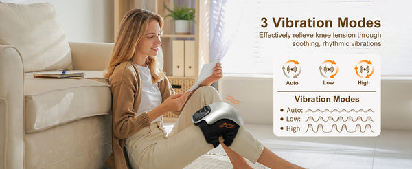Cordless 3-in-1 Knee Massager 3 Vibration Modes Desktop