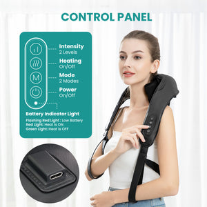 Cordless 6D Shiatsu Neck Massager Control Panel