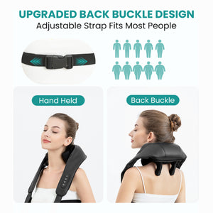 Cordless 6D Shiatsu Neck Massager Hands-Free Design