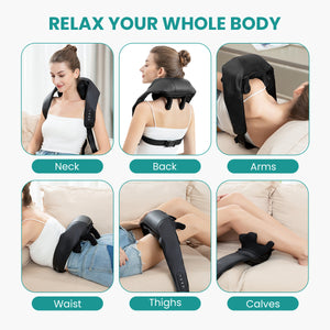 Cordless 6D Shiatsu Neck Massager Suitable for multiple body parts