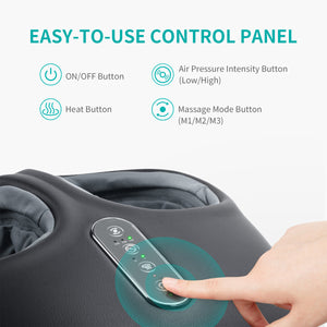 Full Wrap Foot Massager Easy-to-Use Control Panel