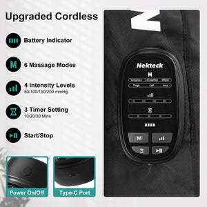 Nekteck Cordless Air Compression Full Leg Boot Massager