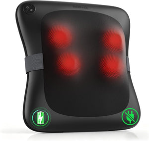 Nekteck Cordless Deep Tissue Back Massager Pillow with Heat