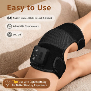 Nekteck Cordless Knee Massager with Heat Vibration Scene-3