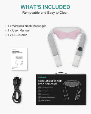 Nekteck Cordless Neck and Back Massager Package Details