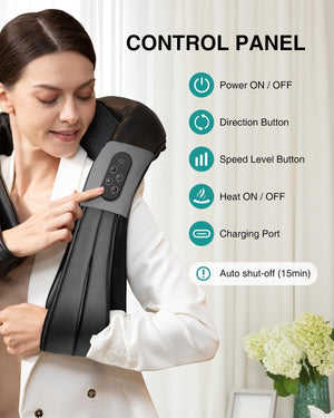 Nekteck Cordless Shiatsu Neck and Back Massager Scene-5