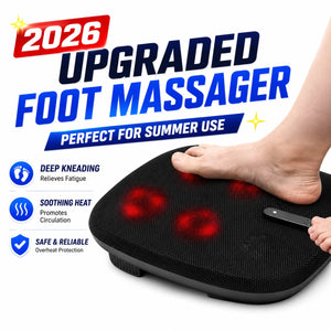 Nekteck Foot Massager with Heat, Shiatsu Heated Electric Kneading Foot Massager Machine for Plantar Fasciitis, Built-in Infrared Heat Function and Power Cord（Blue)