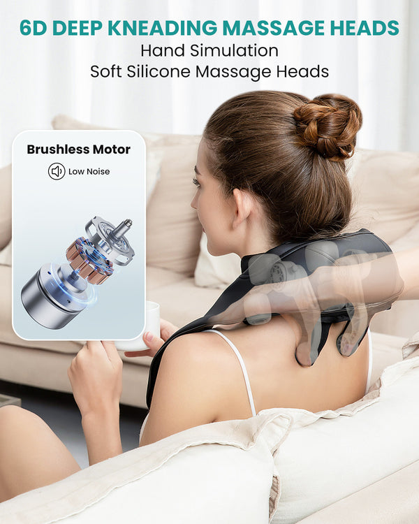 Nekteck Neck Massager, Cordless 6D Shiatsu Neck and Back Massager