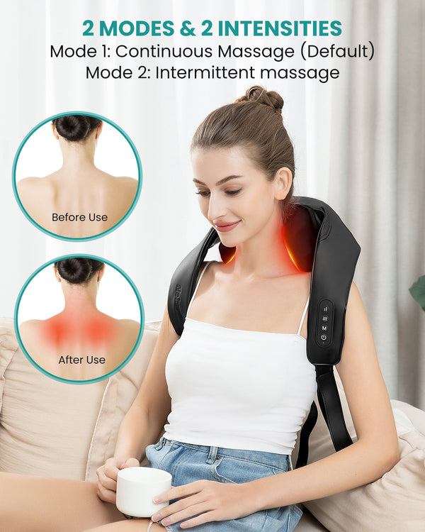 Nekteck Neck Massager, Cordless 6D Shiatsu Neck and Back Massager