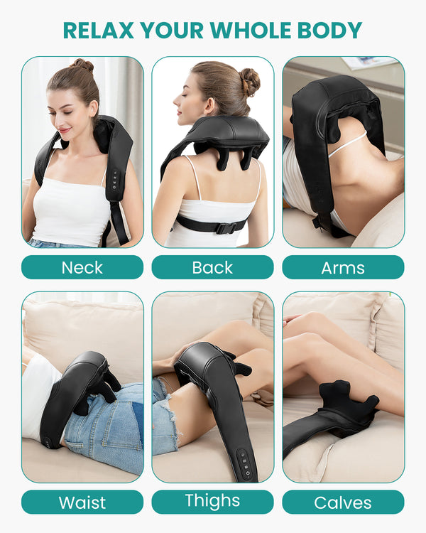 Nekteck back neck and shoulder massager best sale