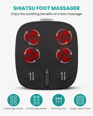 Nekteck Shiatsu Foot Massager with Heat, Electric Kneading Feet Massage Machine