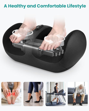 Nekteck Foot Massager with Heat & Foot Roller, Shiatsu Calf Leg Massager for Circulation and Neuropathy Pain Relief for Feet Care Home Office Gadgets Relaxing Massage Tools Gifts for Women Men Dad