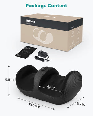Nekteck Foot Massager with Heat & Foot Roller, Shiatsu Calf Leg Massager for Circulation and Neuropathy Pain Relief for Feet Care Home Office Gadgets Relaxing Massage Tools Gifts for Women Men Dad