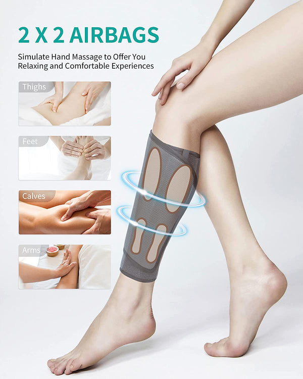 Nekteck Leg Massager for Circulation and Pain Relief, Air Compression Foot  Calf Thigh Massager for Muscles Relaxation