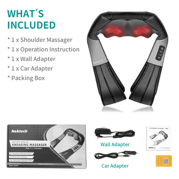 Nekteck Shiatsu Neck and Back Massager